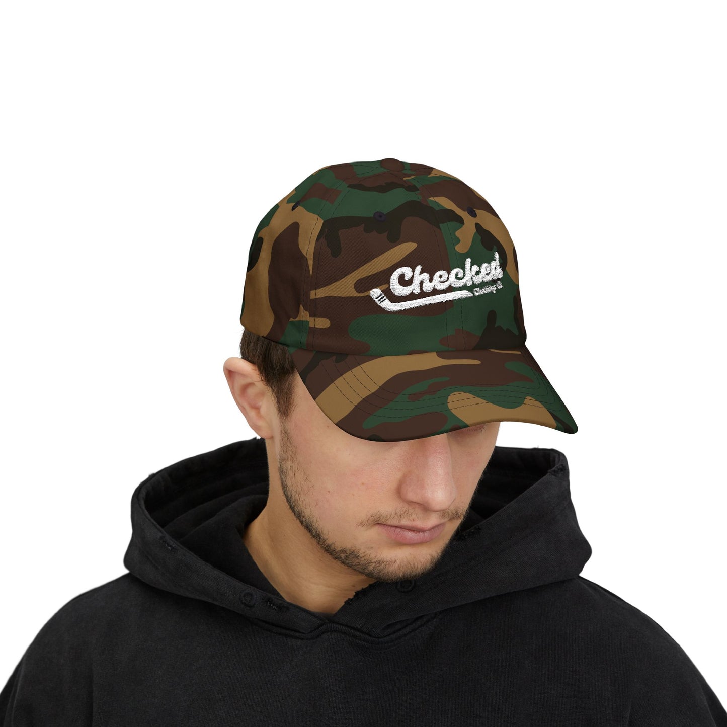 Checked Camo Dad Hat