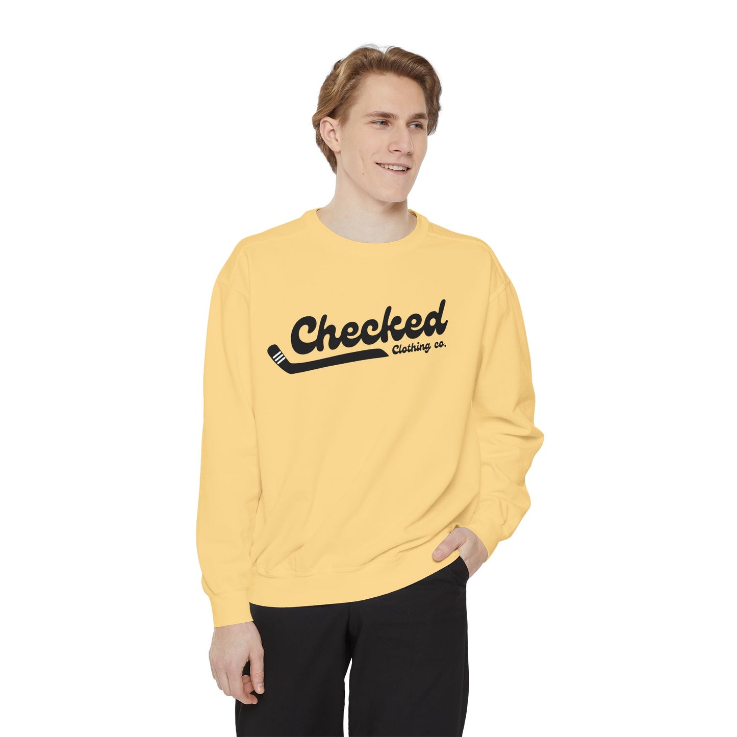 Checked Premium Comfort Colors Crewneck