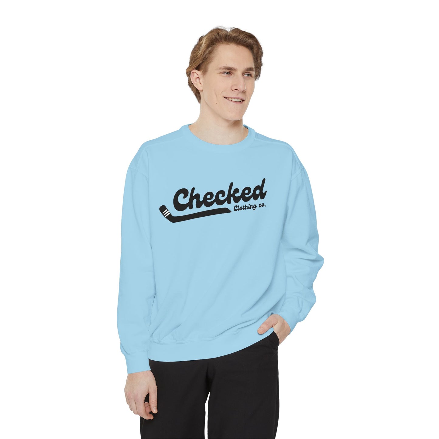 Checked Premium Comfort Colors Crewneck