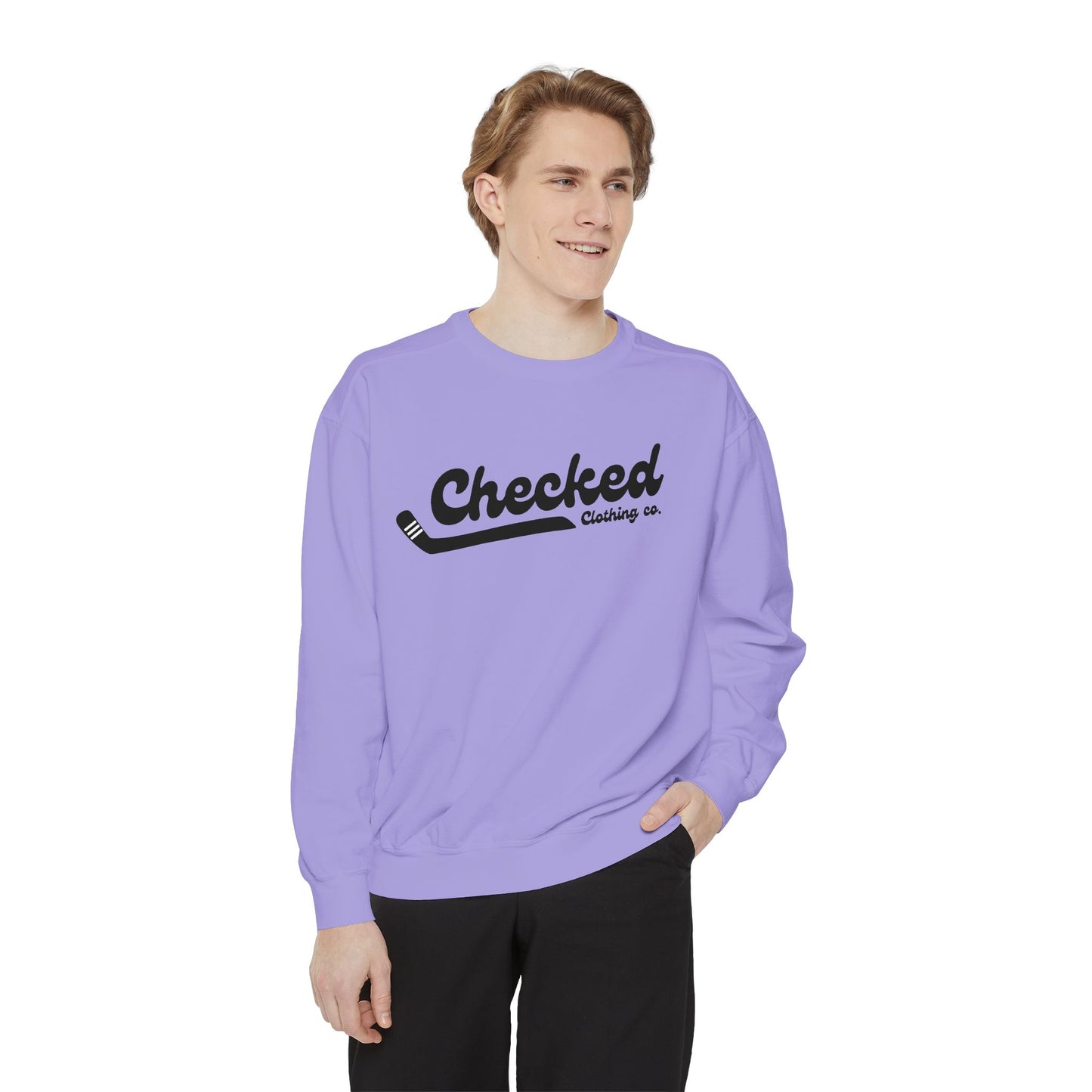 Checked Premium Comfort Colors Crewneck