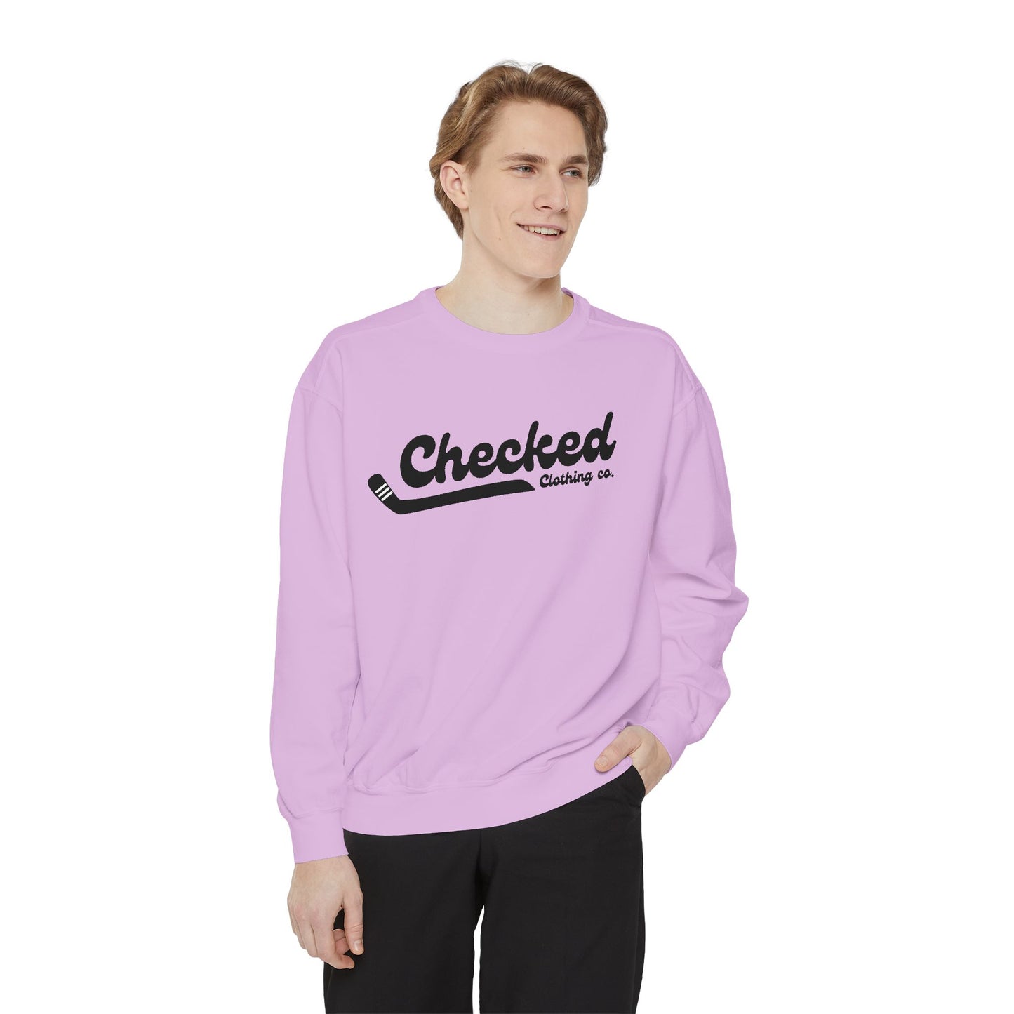 Checked Premium Comfort Colors Crewneck