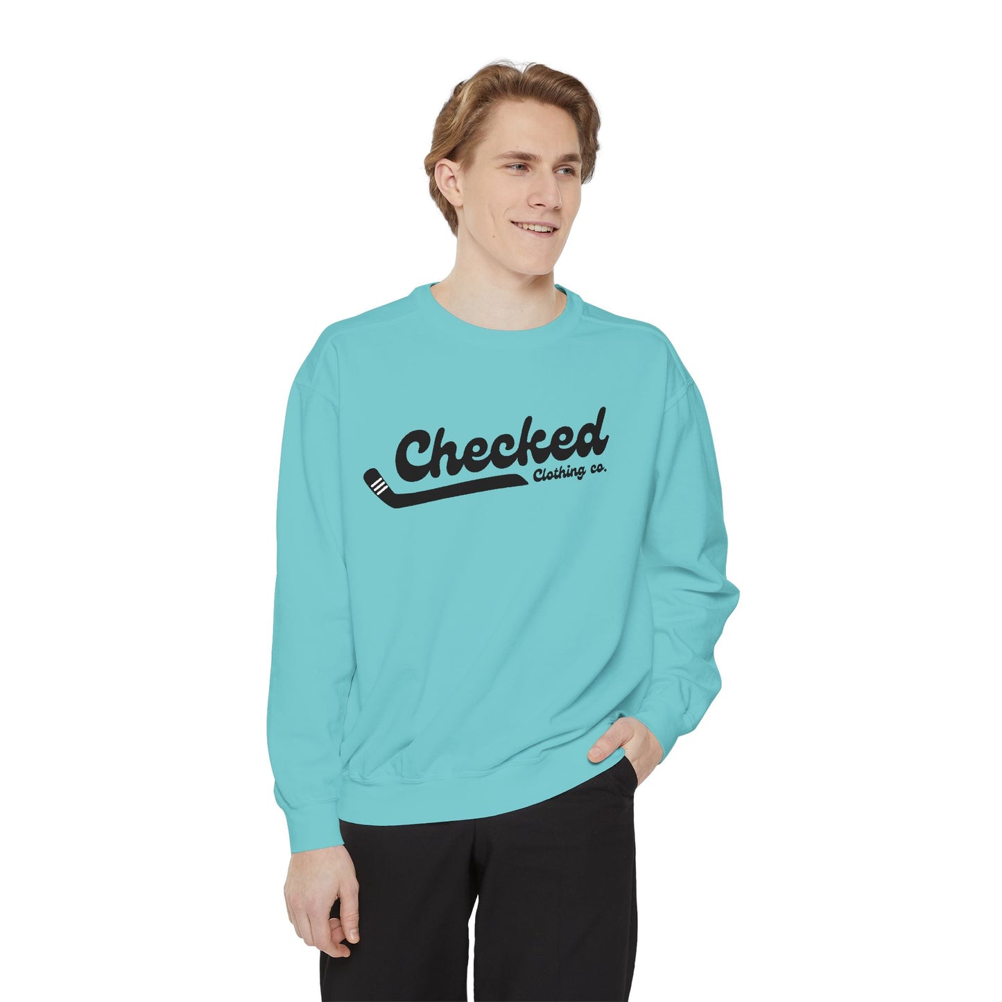 Checked Premium Comfort Colors Crewneck